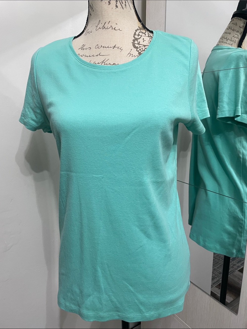 St. John's Bay Short Sleeve Crew Tee in Mint